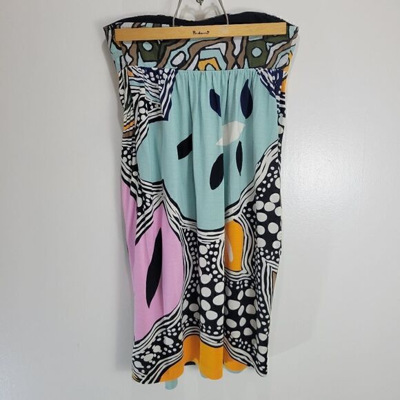 Diane Von Furstenberg Silk Groovy Strapless Dress - Picture 11 of 14